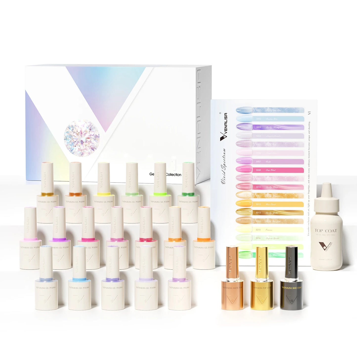 Venalisa VIP Nail Gel Polish Set – 10ml Bottles, Vegan, HEMA/TPO Free
