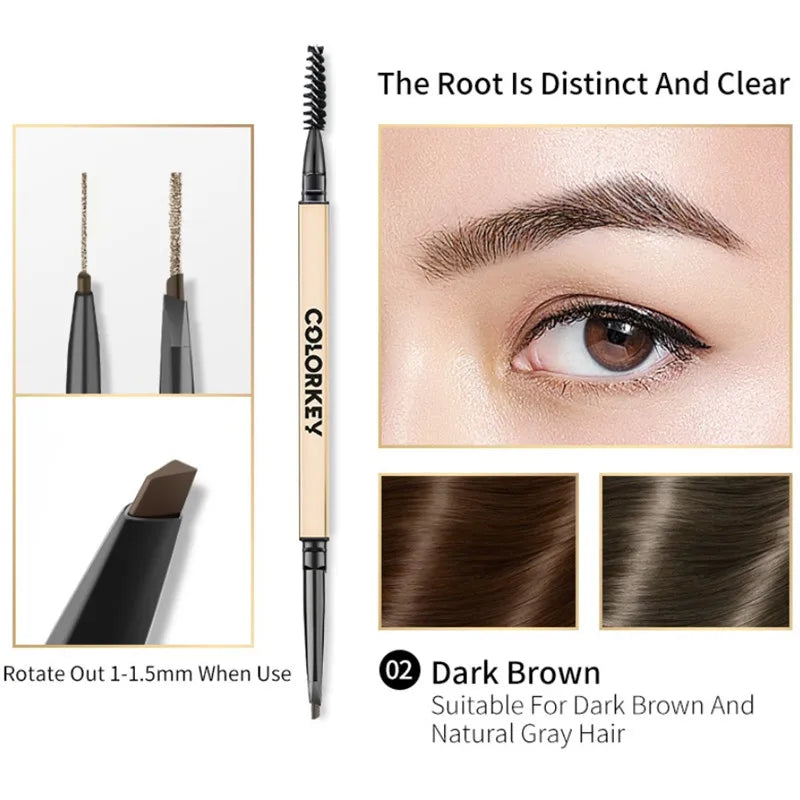 Colorkey Double-Ended Eyebrow Pencil – Waterproof & Long-Lasting