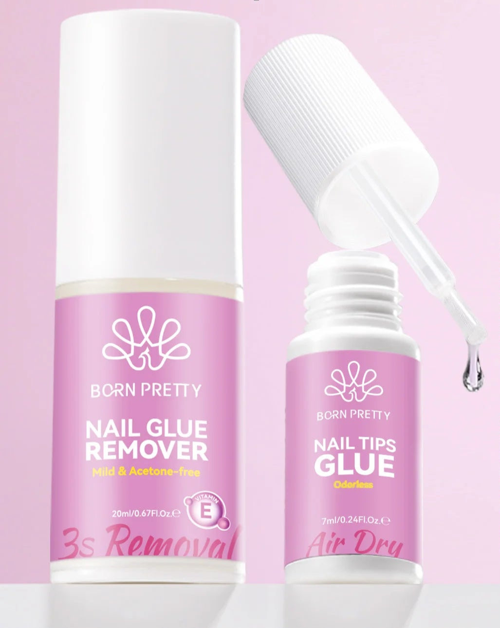 Born Pretty Colla e Remover per Unghie Finte 7ml e 20ml