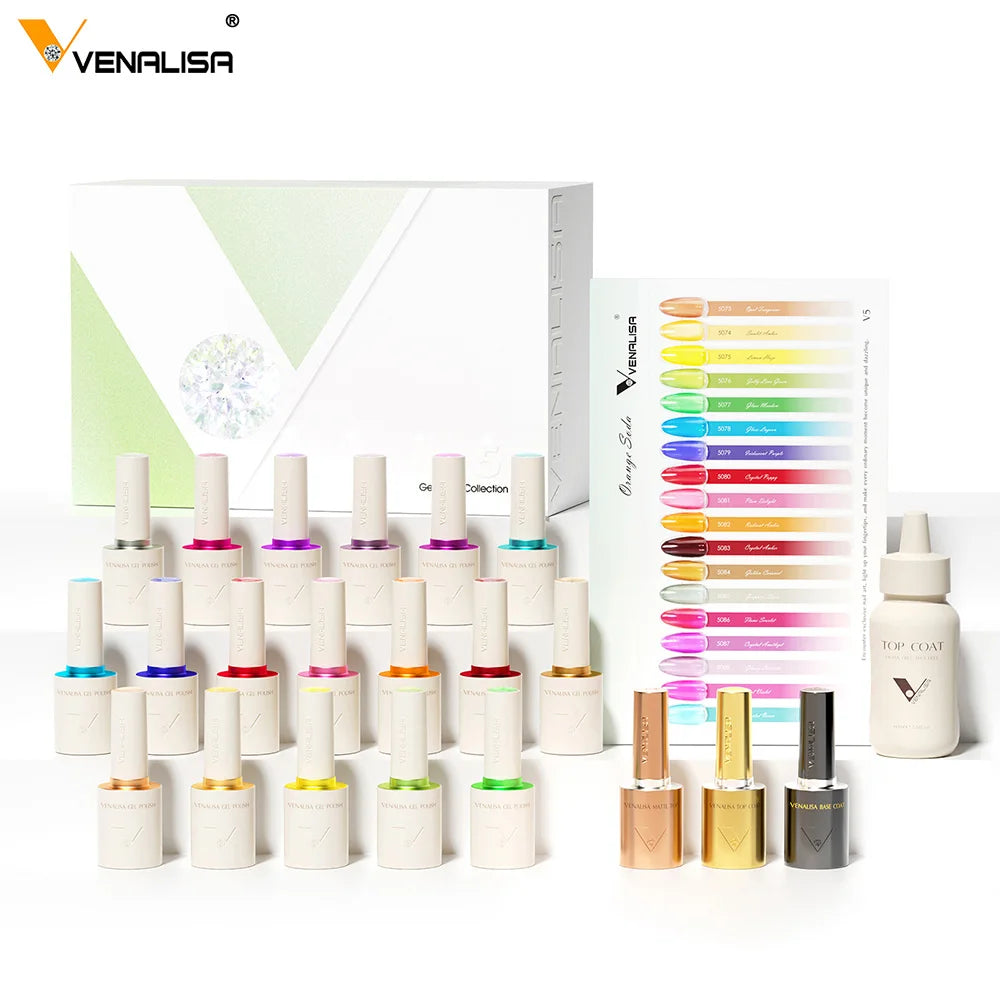 Venalisa VIP Nail Gel Polish Set – 10ml Bottles, Vegan, HEMA/TPO Free