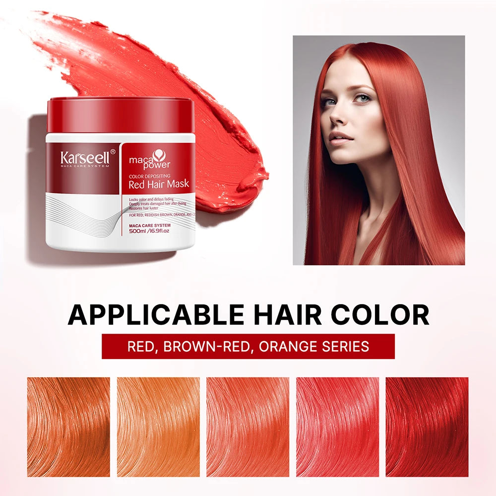 Karseell Color Depositing Red Hair Mask 500ml