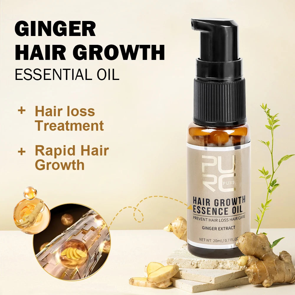 PURC Olio Anticaduta al Ginseng & Zenzero – Trattamento Cuoio Capelluto