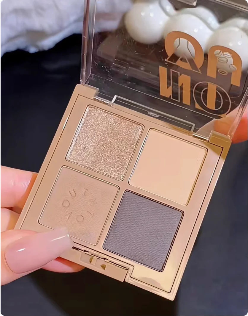 Into You Four-Color Eyeshadow Palette – Minced Potatoes Matte & Earth Tones