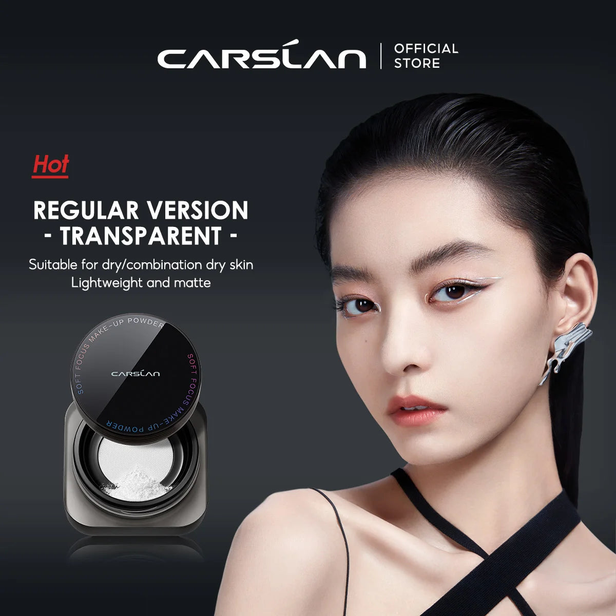 CARSLAN Black Magnetic Loose Powder – Cipria Lunga Tenuta