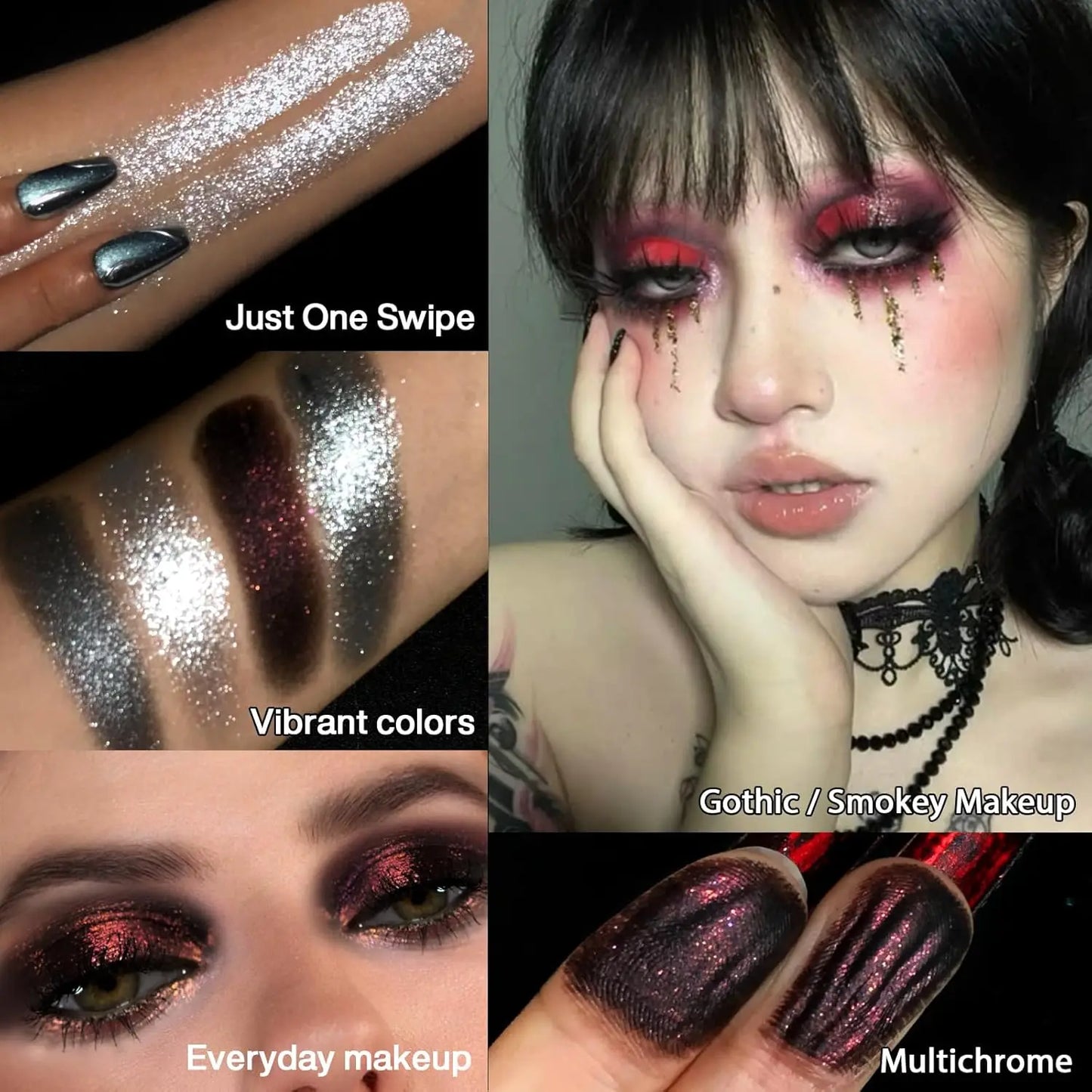 AFFLANO Post-Punk Show 12 Colors Black Eyeshadow Palette