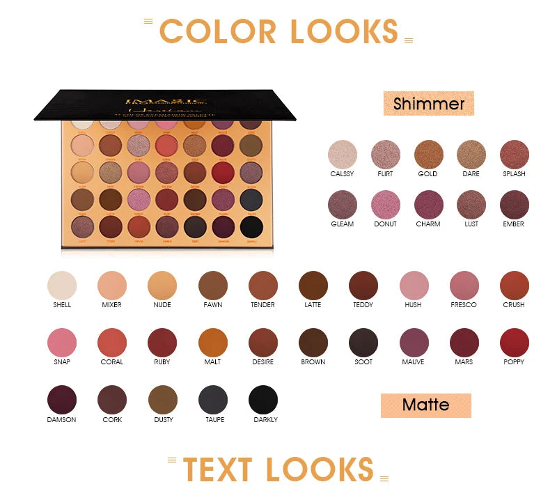 IMAGIC Professional 35-Color Eyeshadow Palette