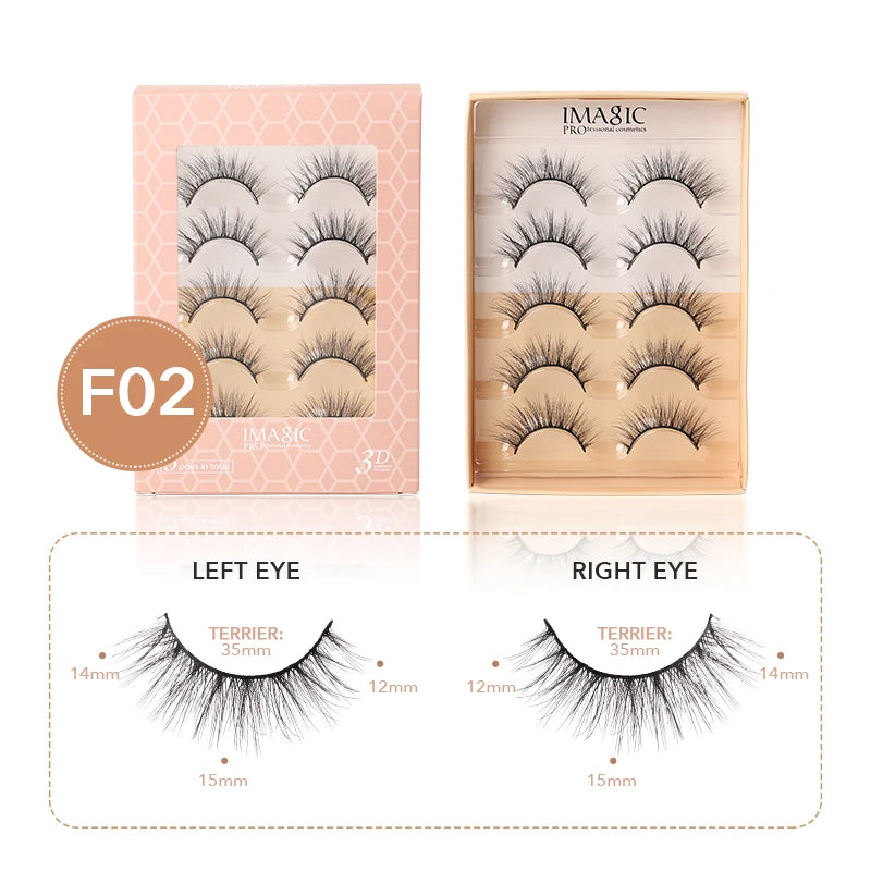 IMAGIC 3D Faux Mink Lashes – 5 Paia