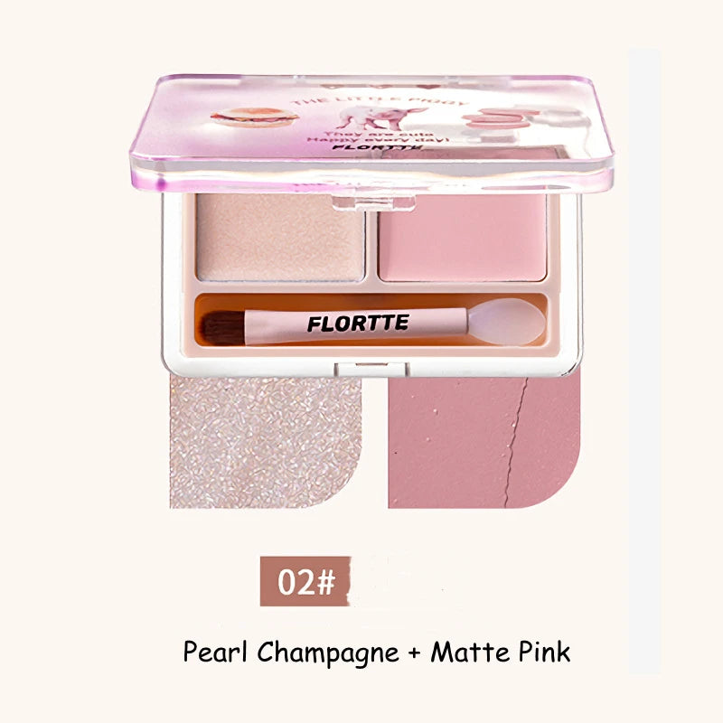 FLORTTE 2-Color Double Texture Highlighter