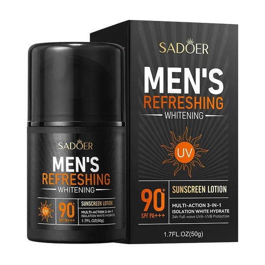 SADOER Men’s Sunscreen – Protezione Viso, Collo e Corpo