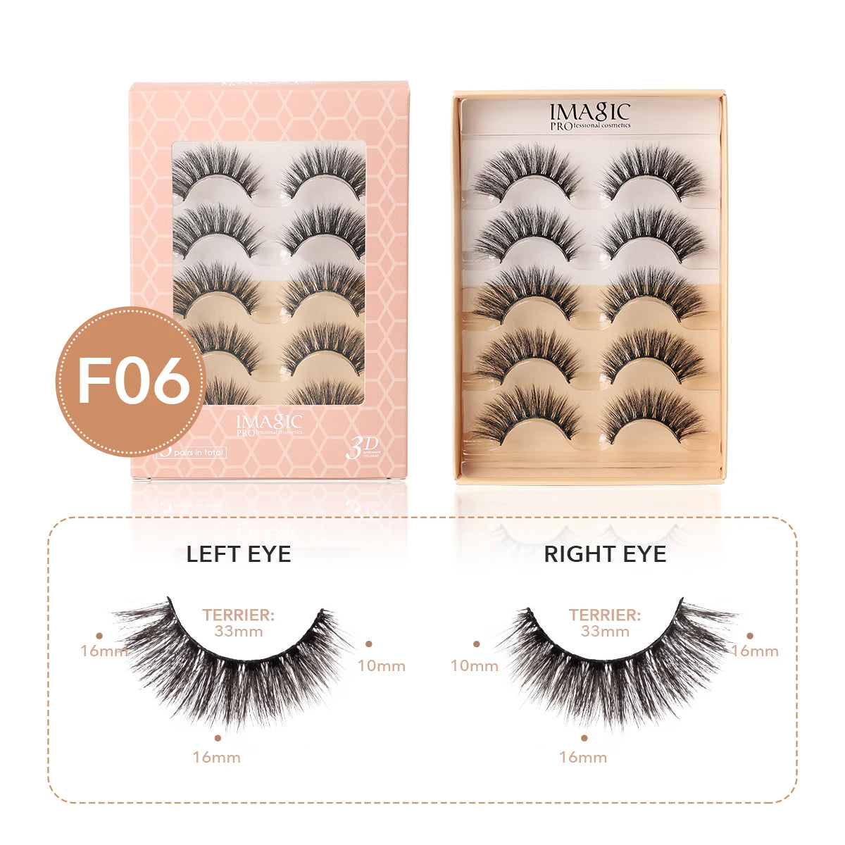 IMAGIC 3D Faux Mink Lashes – 5 Paia