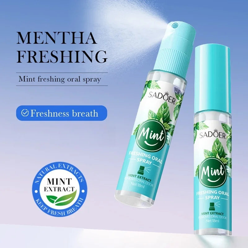 SADOER Spray Rinfrescante per l’Alito alla Menta (3/5 Pezzi)