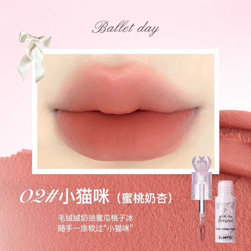 FLORTTE Little Bow Collection Creamy Matte Lip Cream 2.2g
