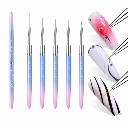 Makartt Nail Art Liner Brushes – Set 5 pezzi