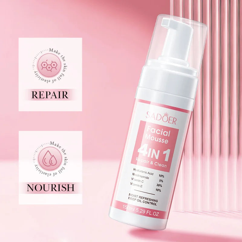 SADOER 4 in 1 Facial Mousse Face Wash