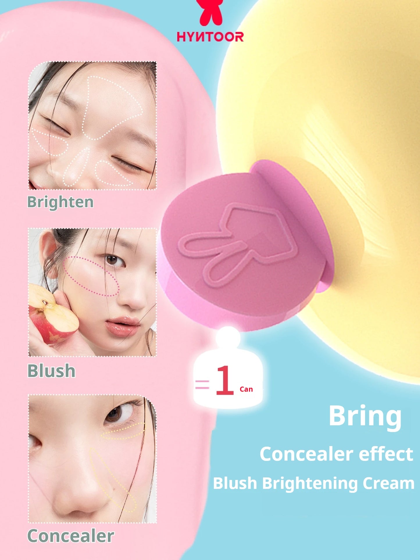 Hyntoor Macaron Brightening Cream Blush – 4 Colors