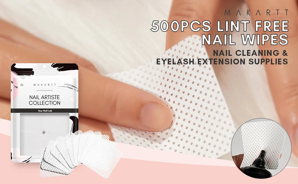Makartt 500pcs Lint-Free Nail Wipes
