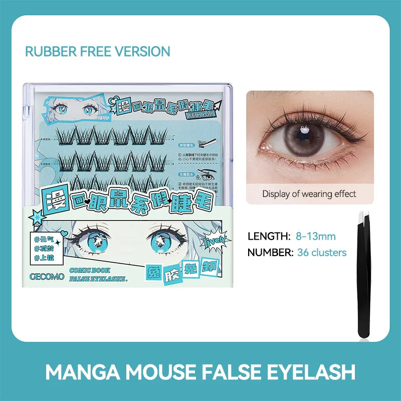 GECOMO Manga-Style Glue-Free False Eyelashes