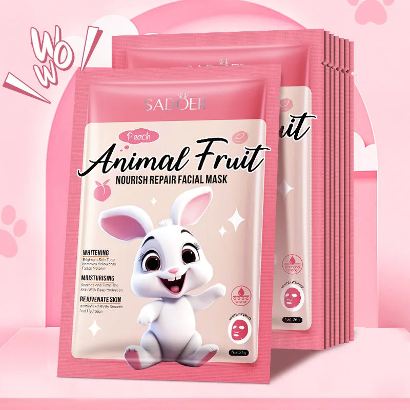SADOER Kawaii Fruits Face Mask – Confezione da 8