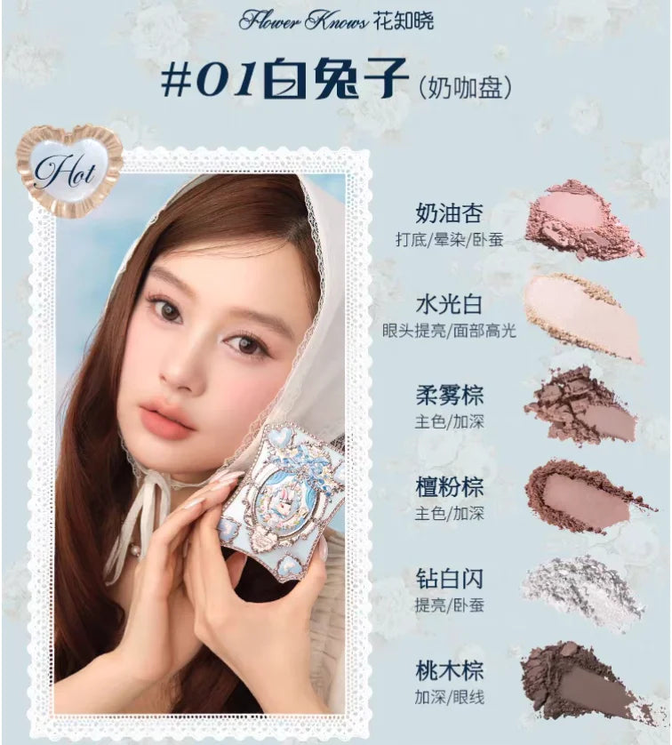 Flower Knows Bunny Garden Eyeshadow Palette – 6 Color Palette