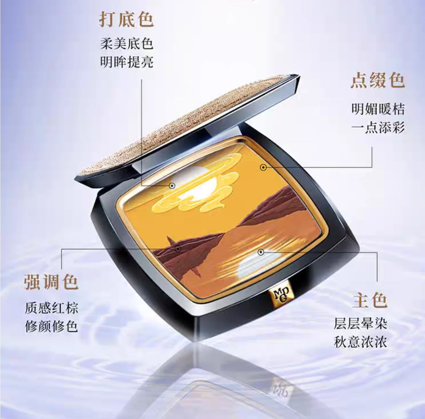 MAOGEPING Lakeside Moonlight Multi-Purpose Eyeshadow Palette