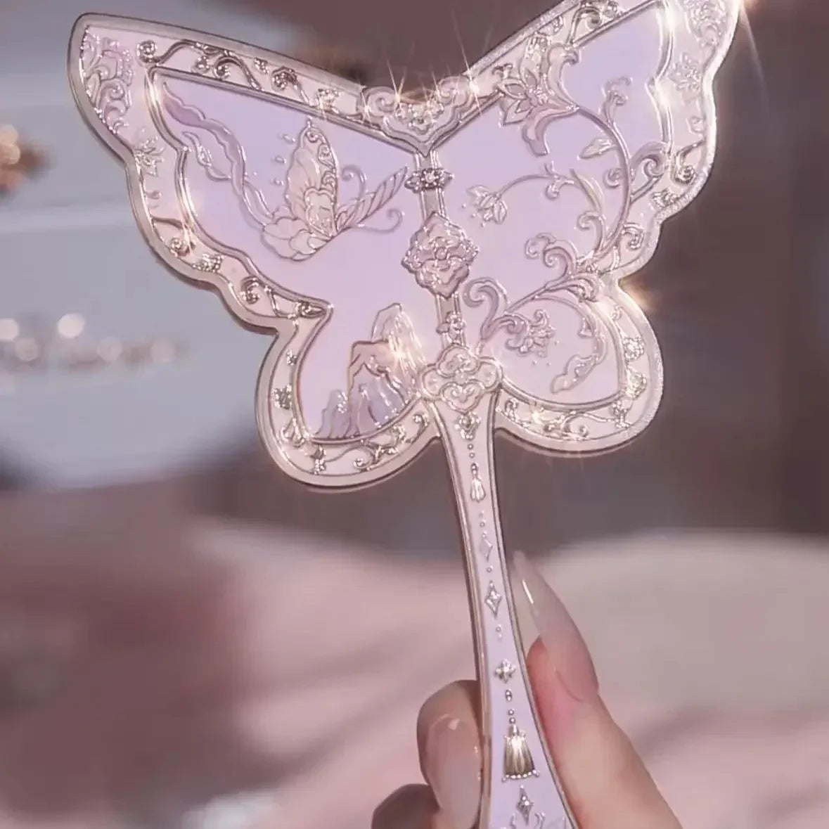 Flower Knows 8th Anniversary Butterfly Hand Mirror