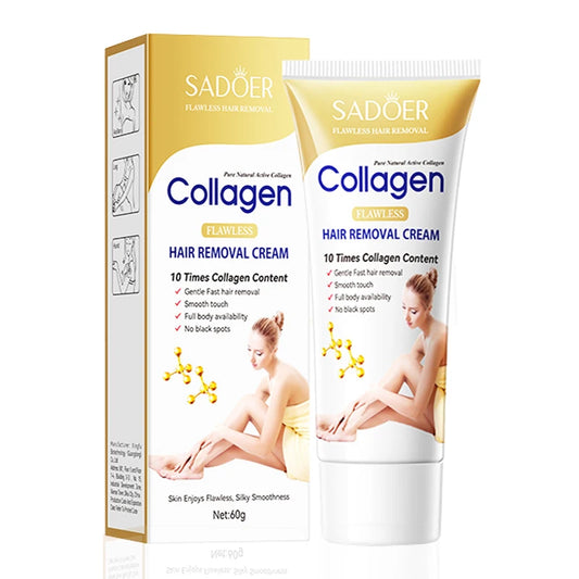 SADOER Collagen & Ossein Hair Removal Cream – Crema Depilatoria Corpo