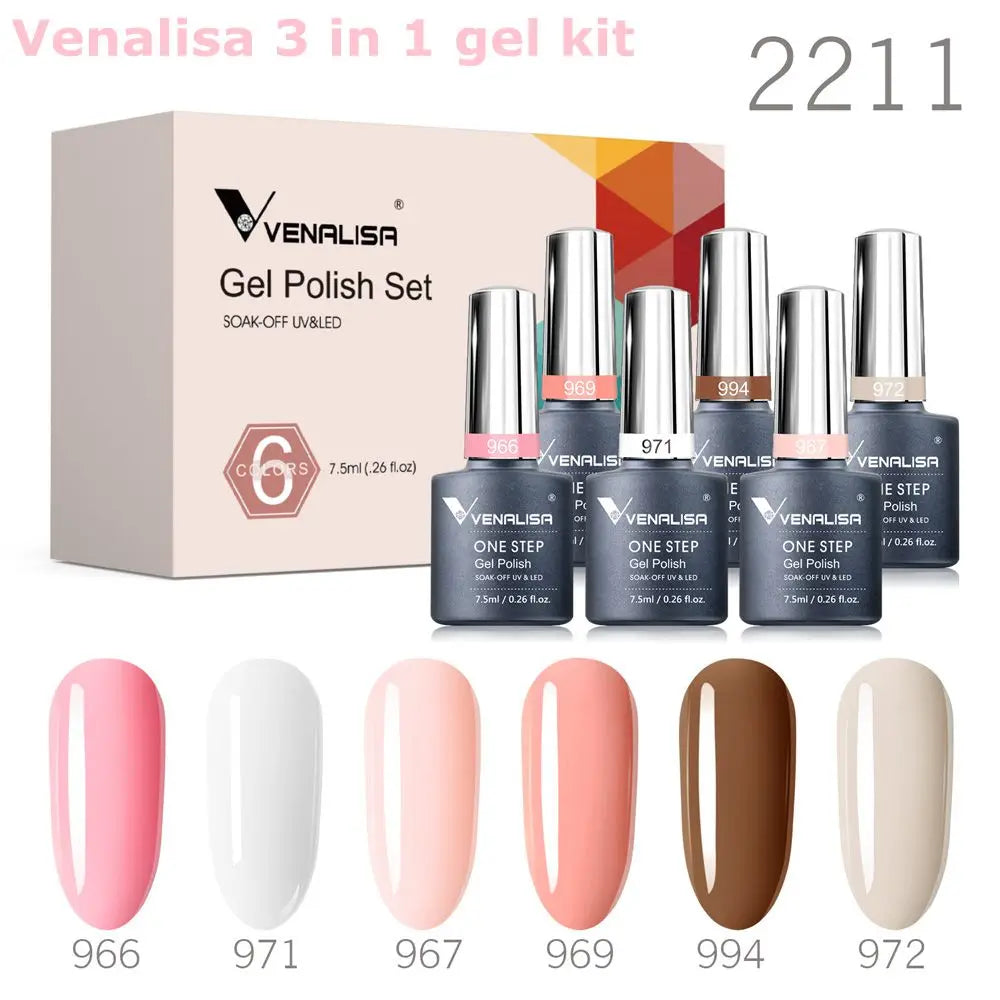 Venalisa Color Gel Semipermanente Kit – 6/12 Colori