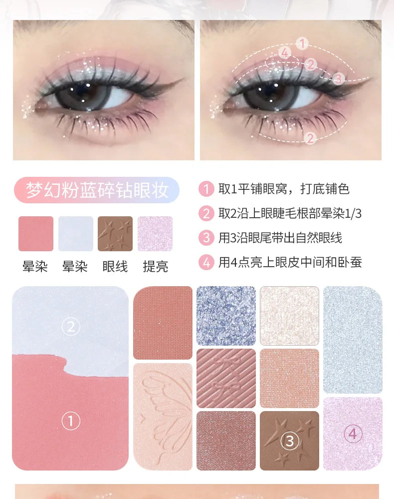 HOLD LIVE – 12 Colors Comprehensive Eyeshadow & Blush Palette