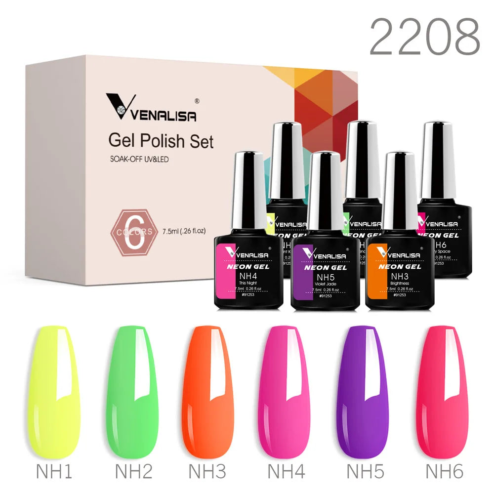 Venalisa Color Gel Semipermanente Kit – 6/12 Colori