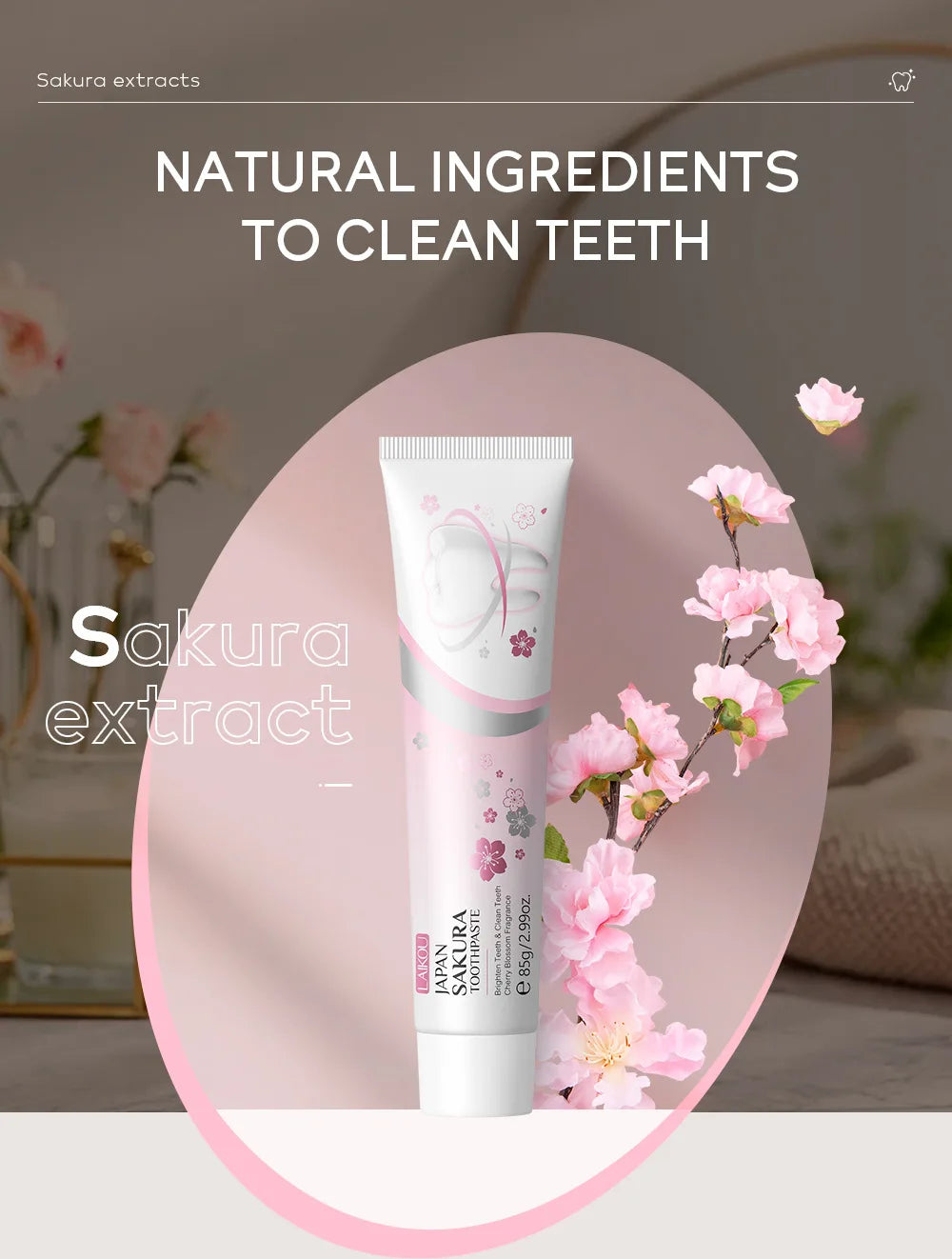 LAIKOU Sakura Whitening Toothpaste