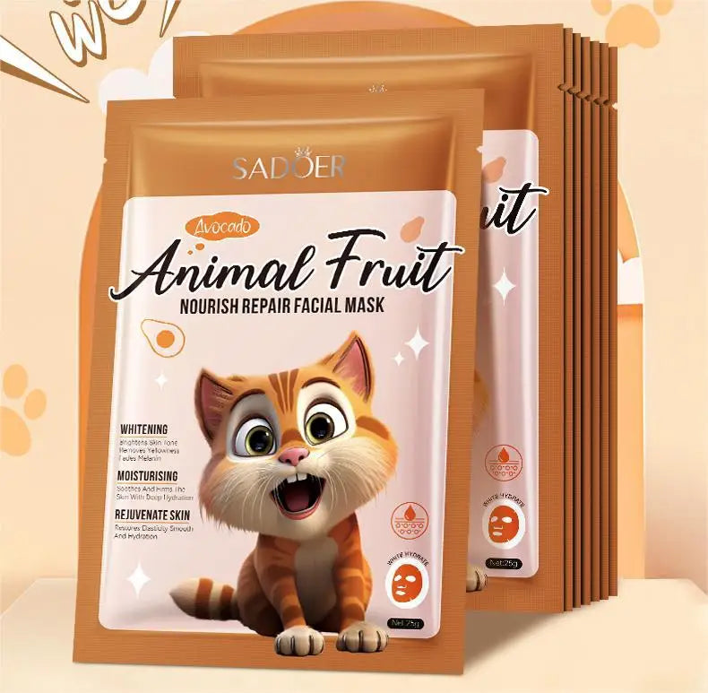 SADOER Kawaii Fruits Face Mask – Confezione da 8