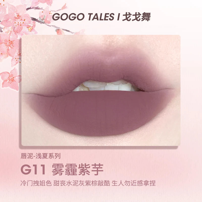 Gogotales Thin Mud Gauze Lip Gloss - Velvet Matte Finish 2.6g
