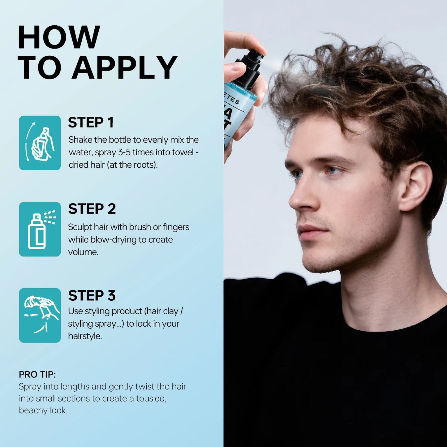 VETES Dry Hair Spray 240ml – Effetto Mare e Beach Waves