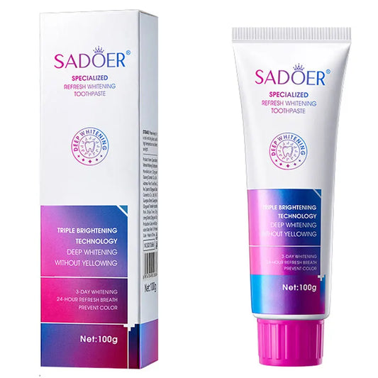 SADOER Fresh Whitening Toothpaste – Dentifricio Sbiancante e Alito Fresco