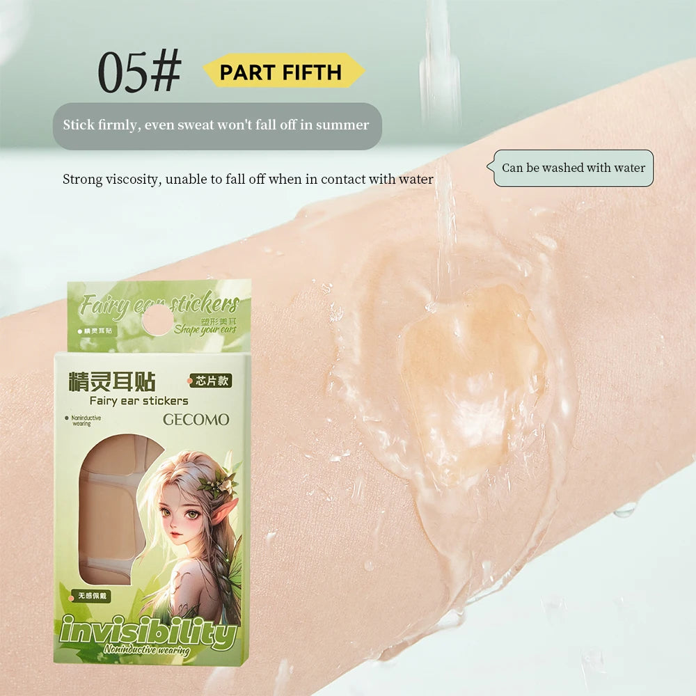 GECOMO Natural Invisible Fairy Ear Stickers – 18 Pieces