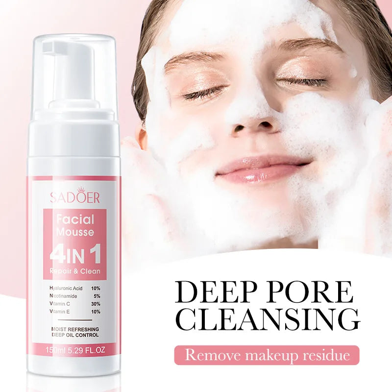 SADOER 4 in 1 Facial Mousse Face Wash