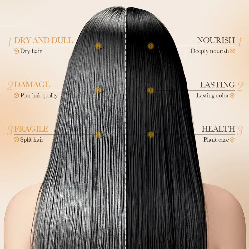 SADOER Ginger & Ginseng Hair Dye Shampoo – Colore Naturale Coprente