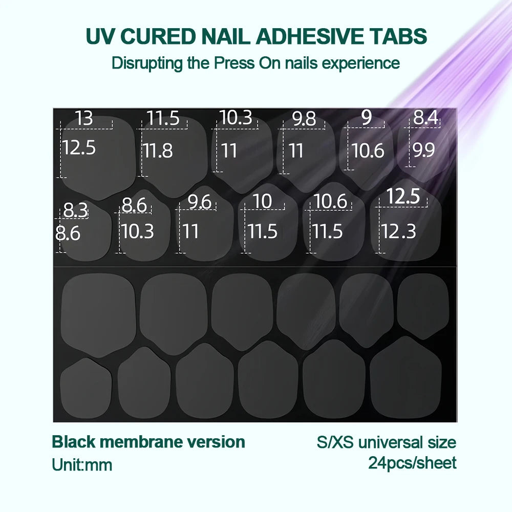 Nailpop UV Cured Nail Adhesive Tabs – 240 Stickers Ultra-Sottili & Super Adesivi