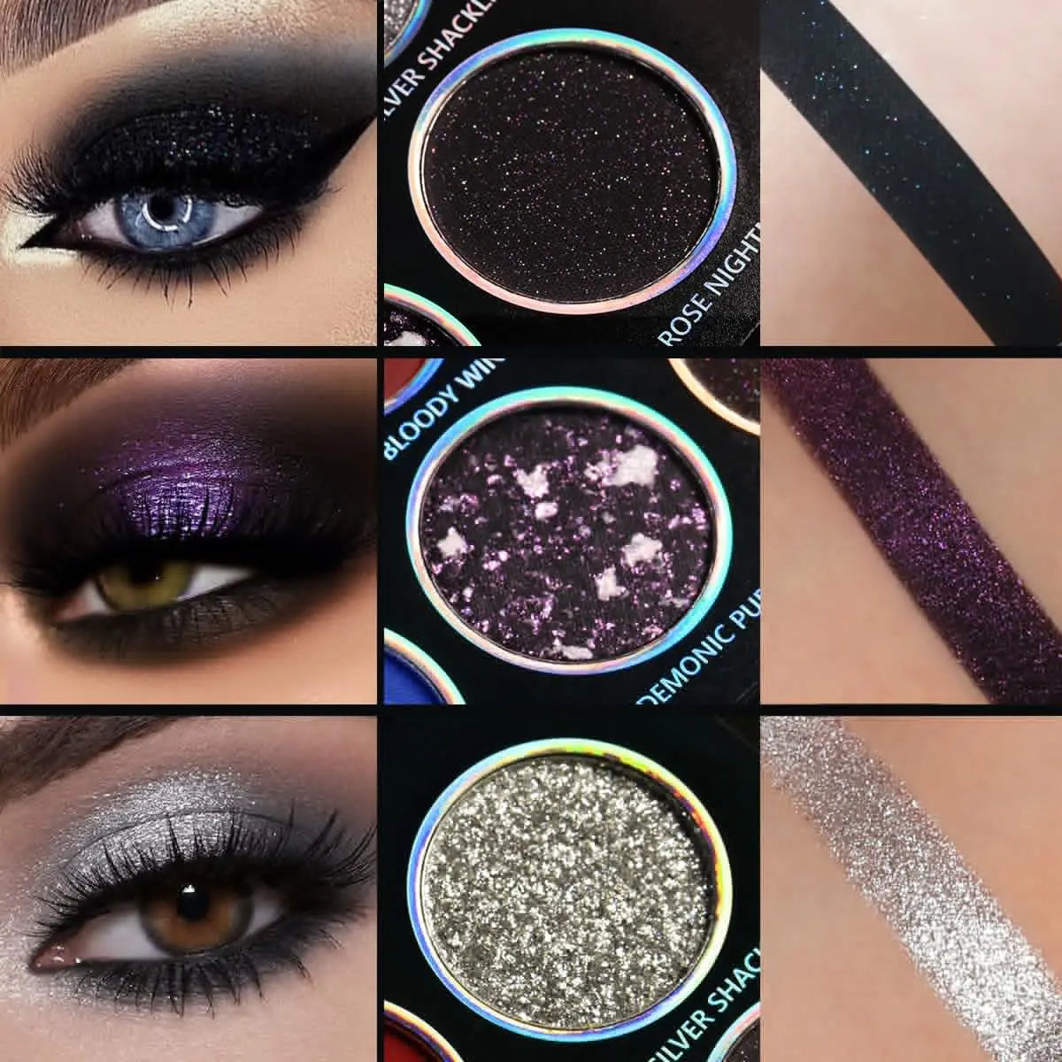 DE‘LANCI – Circus Nightmare 12-Color Red & Blue Eyeshadow Palette