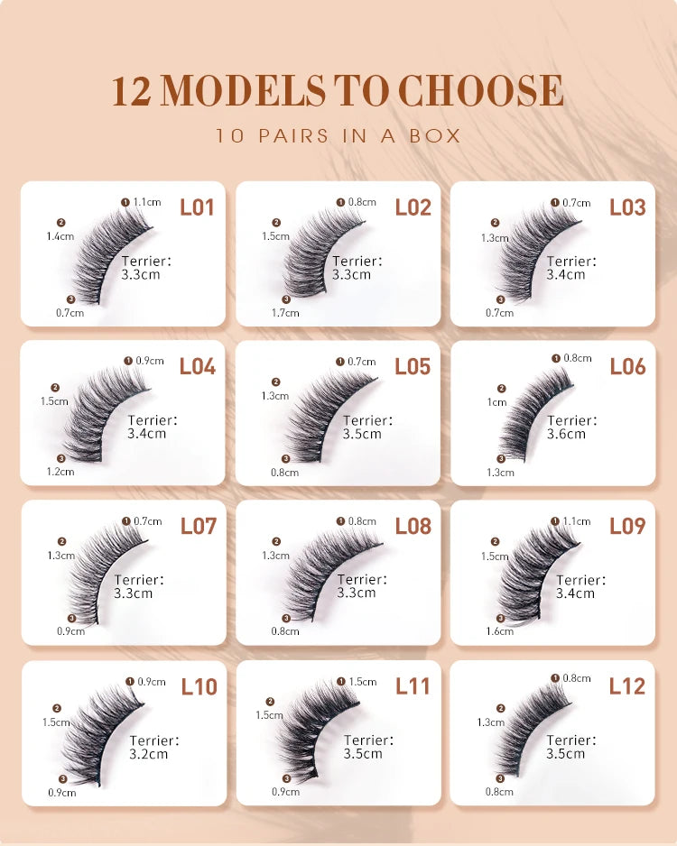 IMAGIC 3D Mink Effect Lashes – 10 Paia