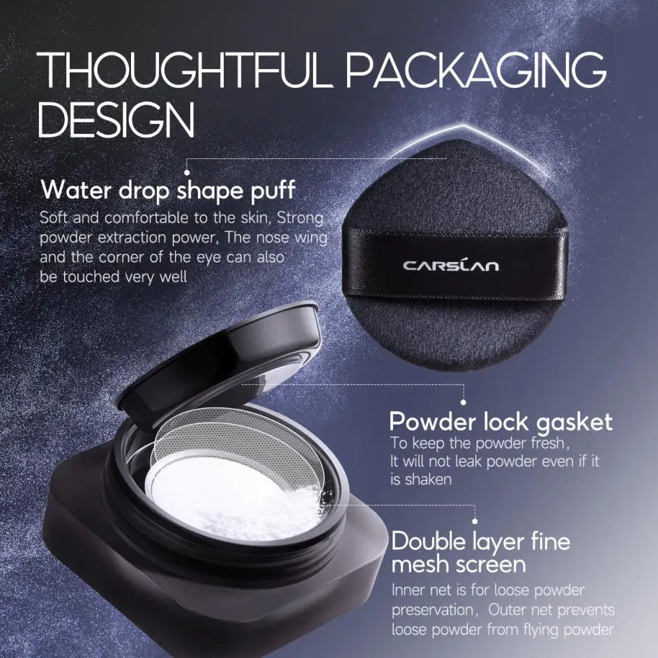 CARSLAN Black Magnetic Loose Powder – Cipria Lunga Tenuta