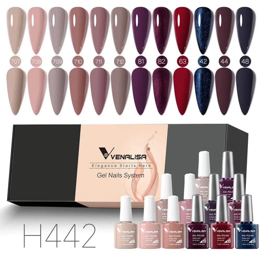 Venalisa Color Gel Semipermanente Kit – 6/12 Colori