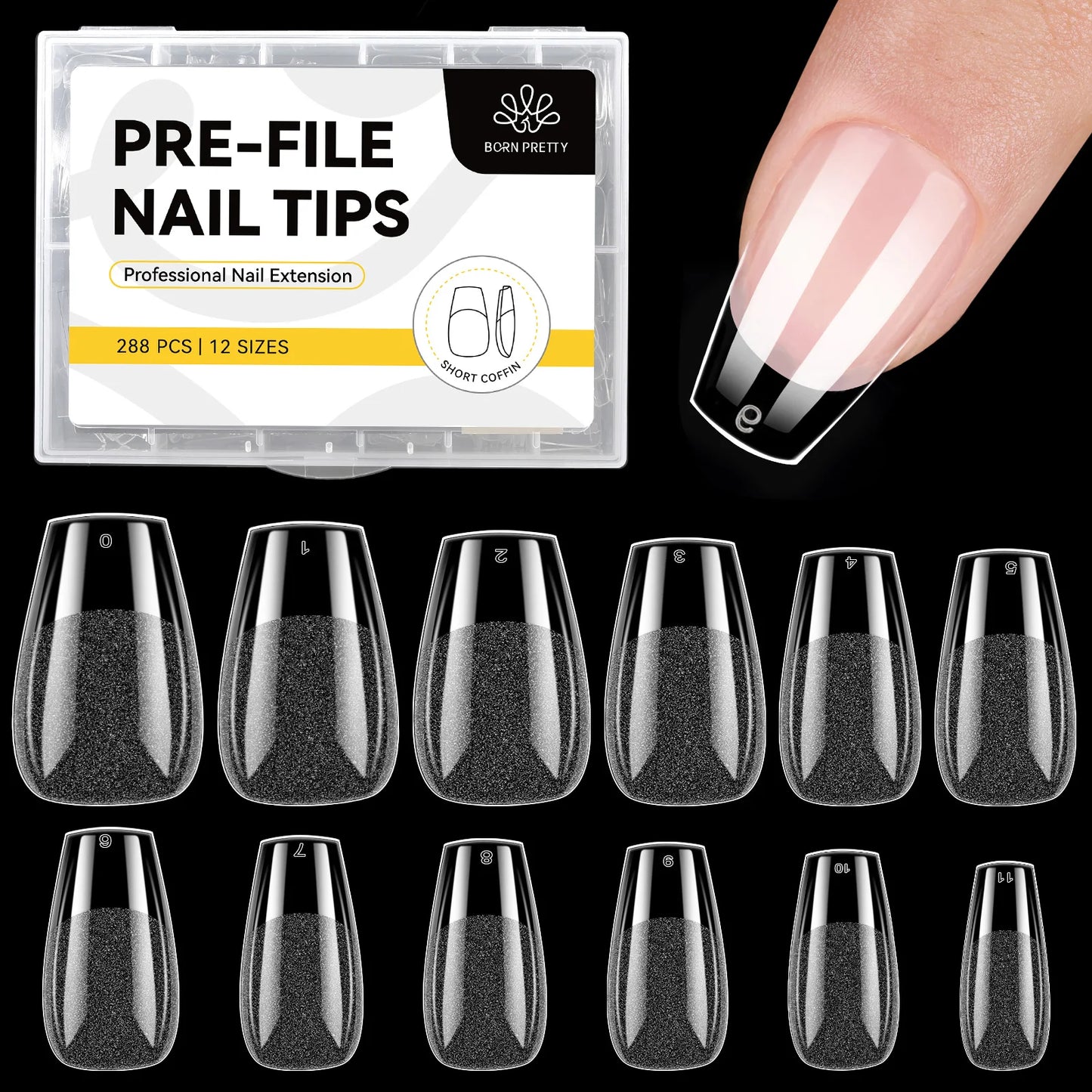 Born Pretty Soft Gel Nail Tips 288pz