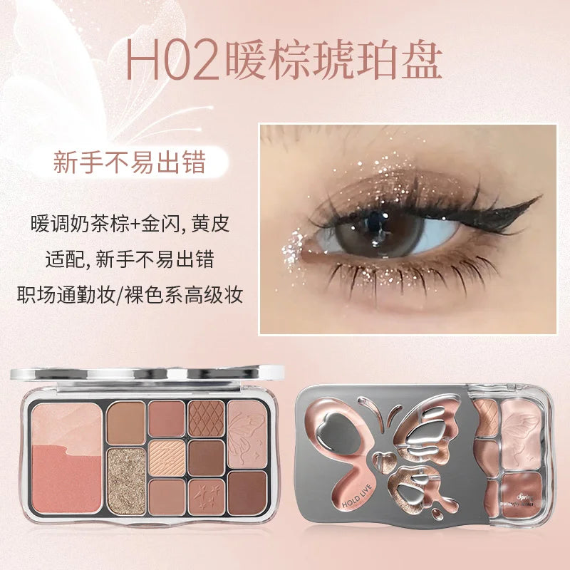 HOLD LIVE – 12 Colors Comprehensive Eyeshadow & Blush Palette