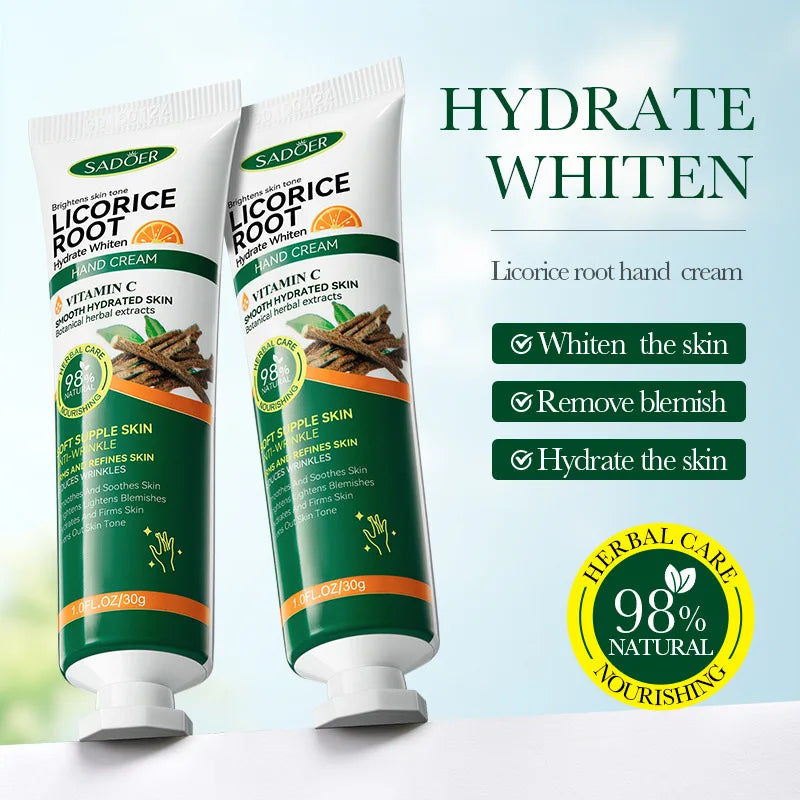 SADOER Crema Mani alla Vitamina C e Liquirizia 50g
