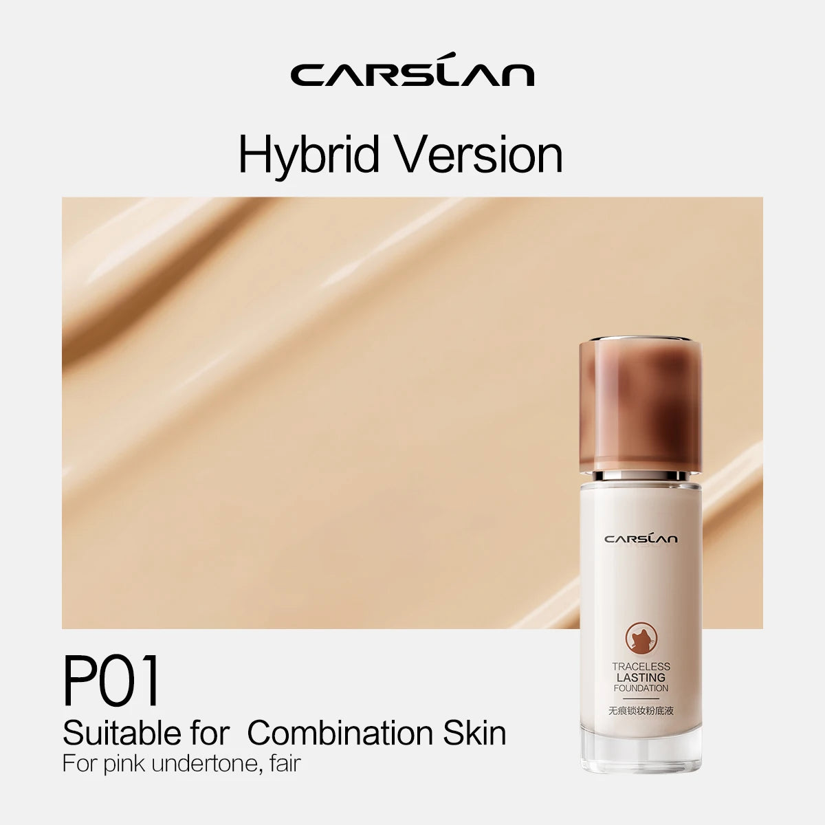 CARSLAN Long-Lasting Liquid Foundation – Full Coverage & Hydrating