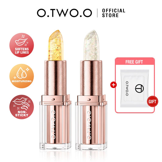 O.TWO.O Color Changing Lipstick – Lip Balm Glossy Shine 2pz