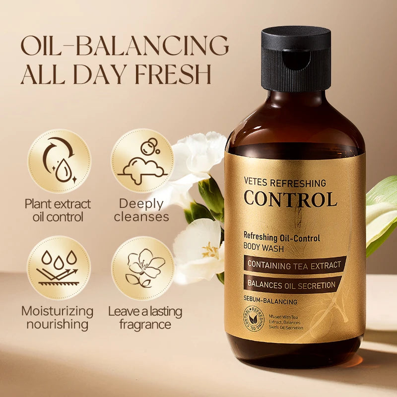 VETES Oil Balancing Shampoo & Body Wash Set