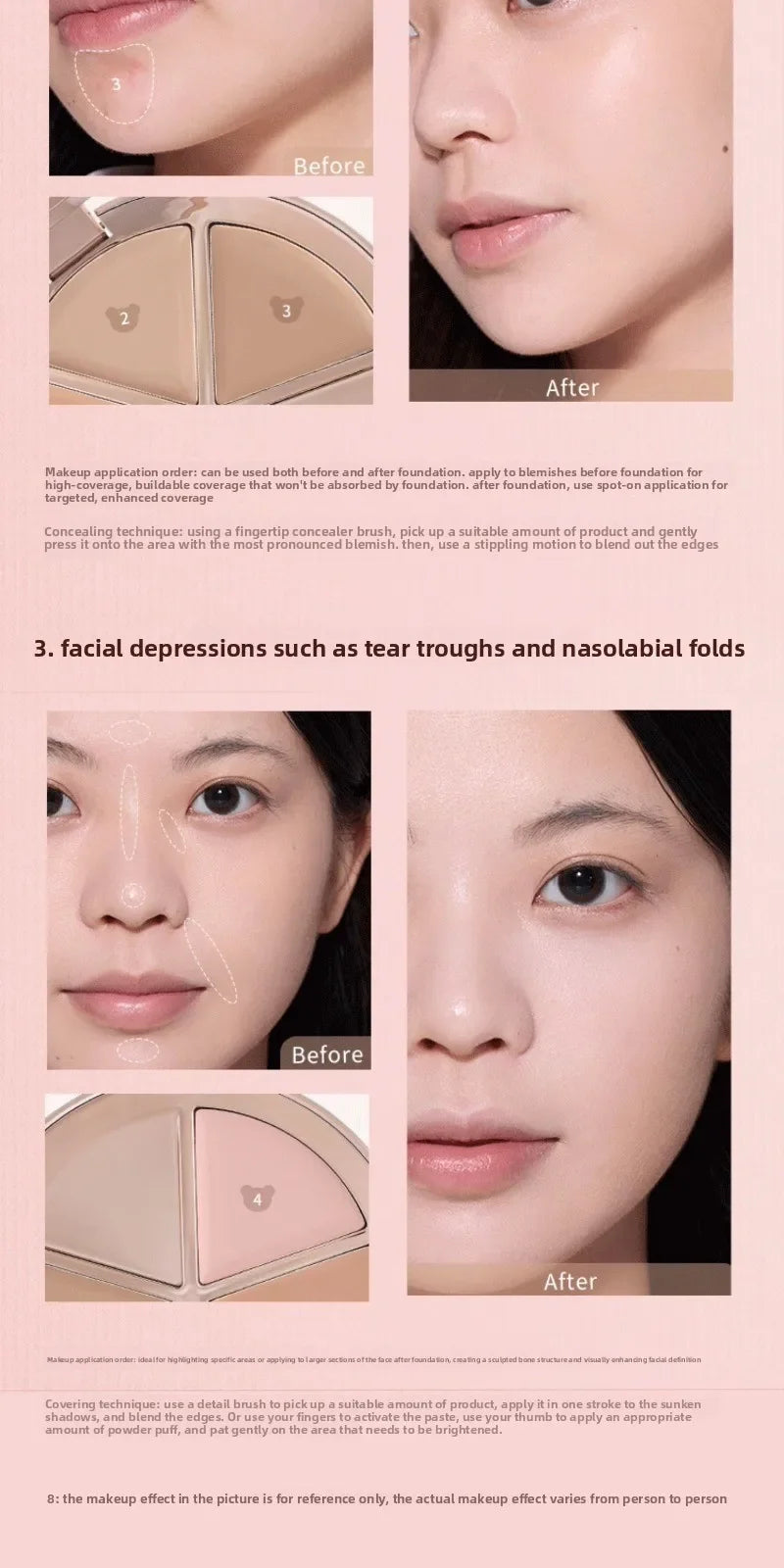 Flower Knows The Sweetie Bear 4 Colori Concealer Palette