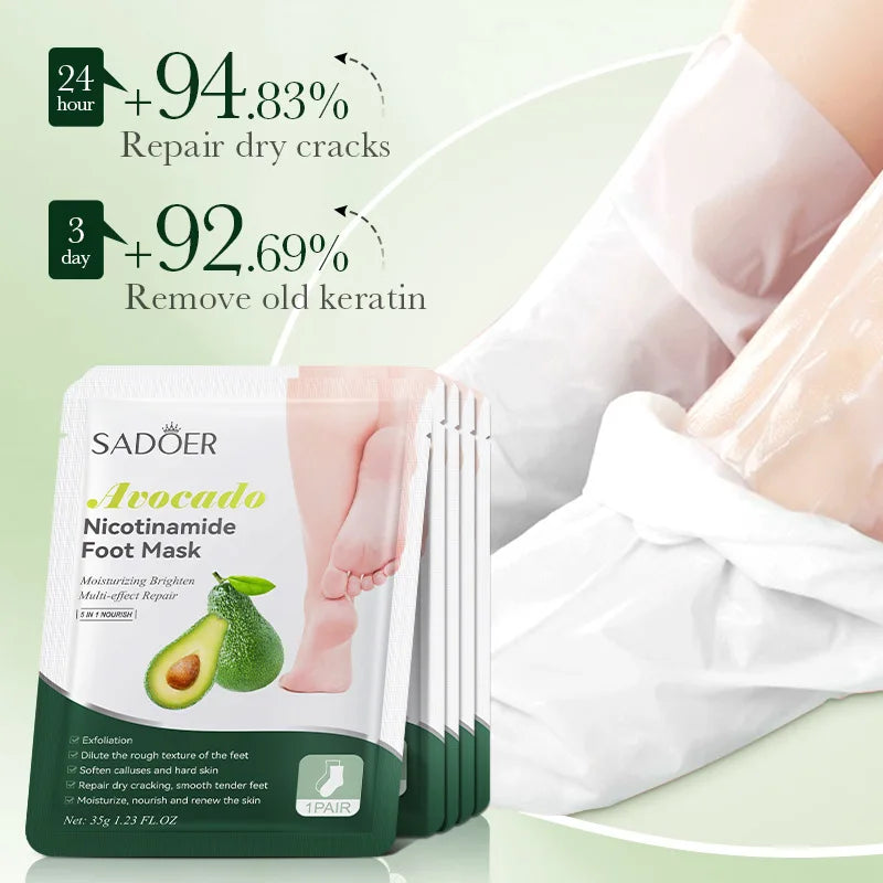 SADOER Fruits Foot Mask – Confezione da 6 paia